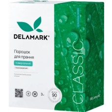 Концентрований безфосфатний пральний порошок Delamark Universal, 3 кг