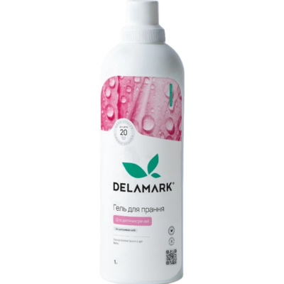 Рідкий концентрований безфосфатний засіб для прання DeLaMark Baby, 1 л