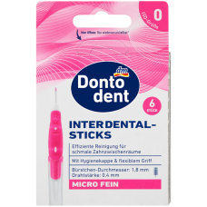 Міжзубні щітки Denkmit 0,4 мм ISO 0 рожеві, 6 шт
