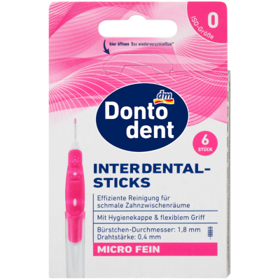 Міжзубні щітки Denkmit 0,4 мм ISO 0 рожеві, 6 шт