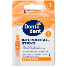 Міжзубні йоржики Dontodent Denkmit ISO 1 помаранчеві 0,45 мм, 6 шт