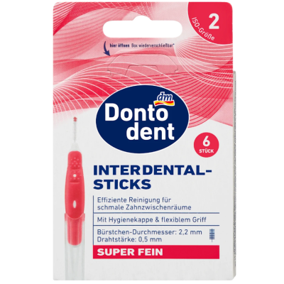 Міжзубні щітки Dontodent Denkmit ISO 2 червоні 0,5 мм, 6 шт