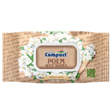 Вологі серветки Ultra Compact Poem Espanola Jasmine з клапаном, 100 шт