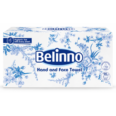 Серветки паперові Belinno Hand and Face Towel 20х20, 90+2 шт