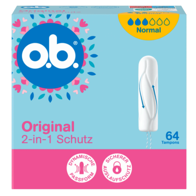 Тампони O.B. Original 2в1 Normal, 64 шт
