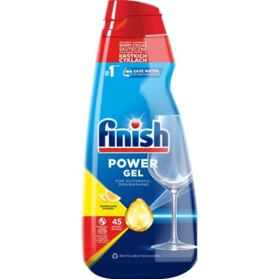 Гель для миття посуду в посудомийній машині Finish Power Gel Лимон, 900 мл