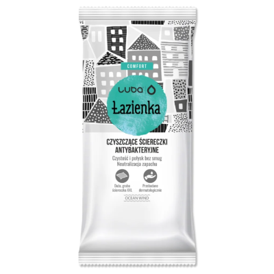 Влажные салфетки для уборки ванной комнаты Luba Comfort XXL, 32 шт