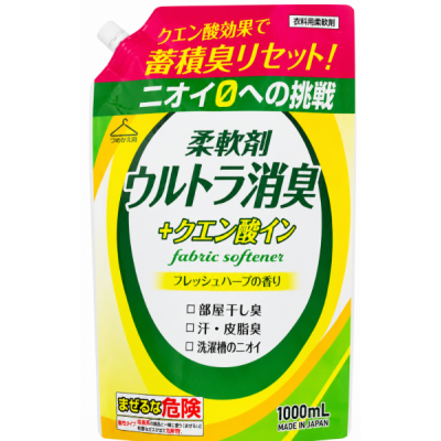 Кондиционер для белья Rocket Soap с ультрадезодорирующим эффектом Свежие травы (запаска), 1000 мл