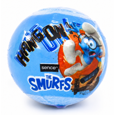 Бомбочка для ванни Smurfs для дітей блакитна з морською сіллю, 100 г