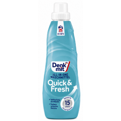 Гель для прання універсальний Denkmit All-in-One Quick & Fresh, 25 прань, 1 л