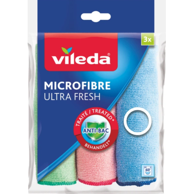 Серветки з мікрофібри Vileda Ultra Fresh Антибактеріальні 3 шт