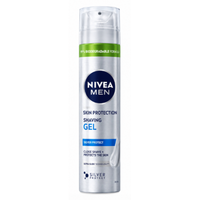 Гель для гоління NIVEA MEN Срібний захист 200 мл