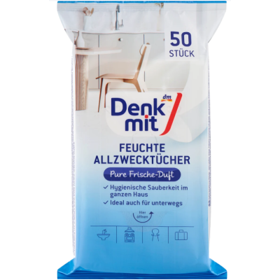 Серветки для прибирання Denkmit Pure Frische, 50 шт