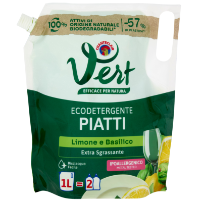 Засіб для миття посуду Chanteclair Vert Limone e Basilico, 1 л
