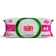 Вологі серветки для очищення Fairy з ароматом лілії, 100 штук