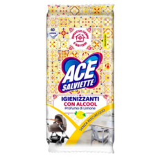 Засоби ACE Salviette — знежирюючі дезінфікуючі серветки, 40 шт