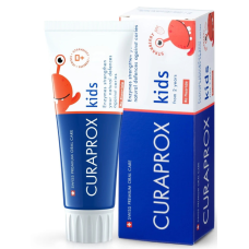 Дитяча зубна паста Curaprox Kids без фтору (від 0+ років), смак полуниці, 60 мл