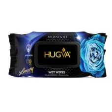 Hugva MIDNIGHT — вологі серветки для рук, 120 шт