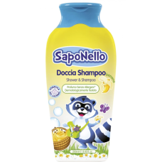 Шампунь‑гель для душу дитячий Saponello "Надзвичайно делікатний Baby Shampoo" з ароматом банану, 250 мл