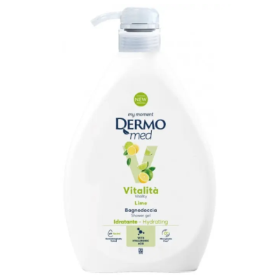 Гель для душу та ванни Dermomed Lime Freshness з ароматом лайму, 1 л