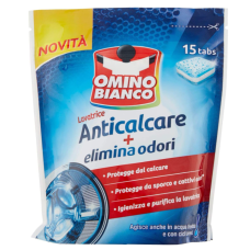 Таблетки для прання Omino Bianco Anticalcare + Elimina Odori, 15 шт
