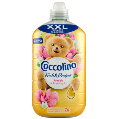 Кондиціонер для білизни Coccolino Fresh&Protect Sandalo & Caprifoglio, 76 прань, 1750 мл
