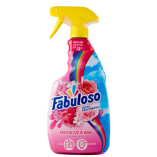 Засіб для миття вікон Fabuloso, ефект невидимого скла, аромат троянд, 600 мл