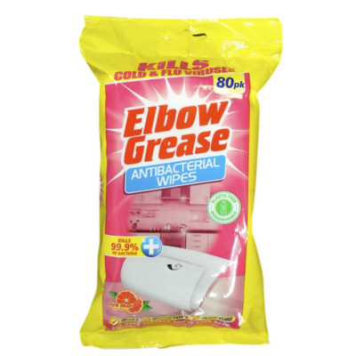 Серветки вологі антибактеріальні Elbow Grease Antibacterial Wipes Pink Grapefruit, 80 шт
