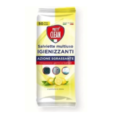 Вологі серветки PRETTY CLEAN для кухні, 50 шт