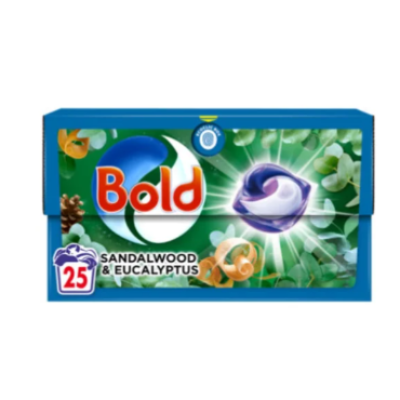 Капсули для прання Bold All in 1 Pods Sandalwood & Eucalyptus, 25 шт