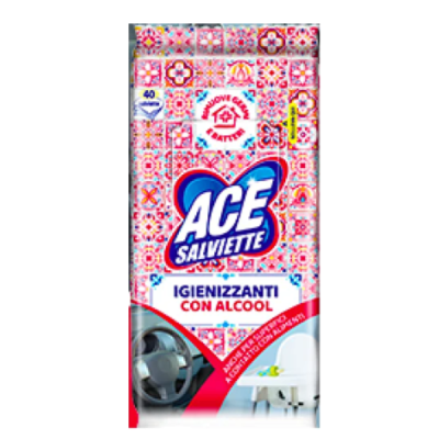 Дезінфікуючі серветки Ace зі спиртом, 40 шт