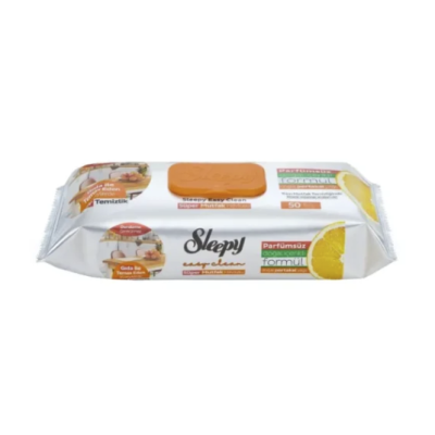 Вологі серветки для кухні Sleepy з ароматом апельсину, 50 шт