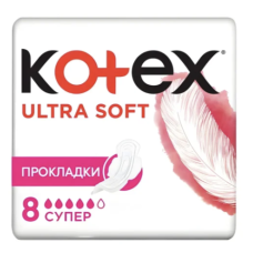 Гігієнічні прокладки Kotex Ultra Soft Super, 8 шт