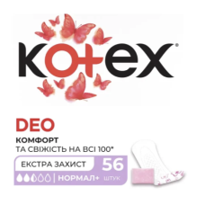 Прокладки щоденні Kotex Deo Normal Plus, 56 шт