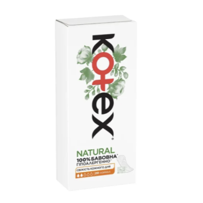 Щоденні прокладки Kotex Natural Normal, 20 шт
