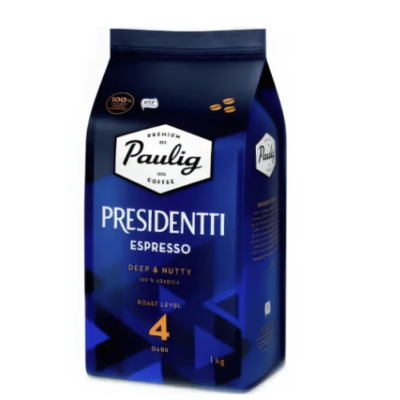 Paulig Presidentti Espresso кава в зернах, 1 кг