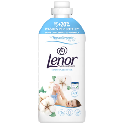 Lenor Sensitive Cotton Fresh, ополіскувач для білизни, 59 прань