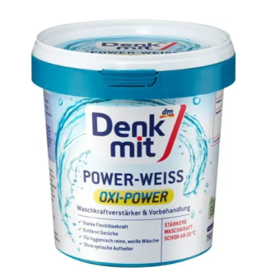 Плямовивідний порошок для білої білизни Denkmit Power-Weiss Oxi-Power, 1 кг
