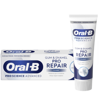 Зубна паста Oral-B Про-Відновлення ясен та емалі Класична, 75 мл