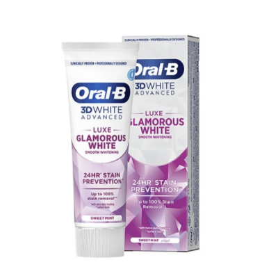 Зубна паста Oral-B Whitening Advanced (рожевий дизайн), 75 мл