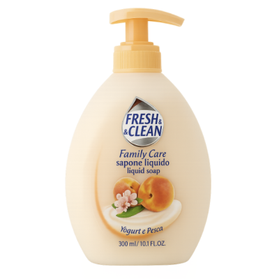 Рідке мило Fresh & Clean Family Care Йогурт та Персик, 300 мл