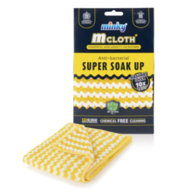 Мікрофібра суперпоглинаюча антибактеріальна Minky Cloth Anti Bacterial Super Soak Up, 32×32 см