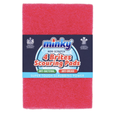 Універсальні губки для чищення Minky Brites Scouring Pads, 4 шт