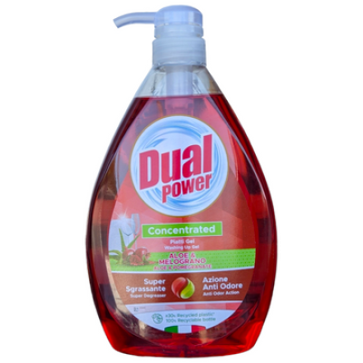 Гель для миття посуду концентрований Dual Power Aloe & Melograno, 1 л