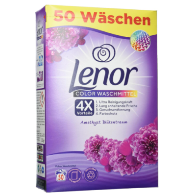 Порошок для прання кольорової білизни, Lenor Color Amethyst, 50 прань, 3,25 кг