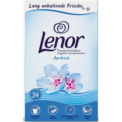Салфетки для сушки белья Lenor Aprilfrisch, 34 шт