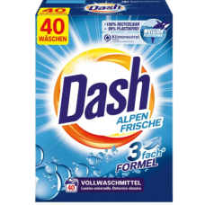 Порошок для прання універсальний Dash Alpen Frische, 40 прань, 2.6 кг