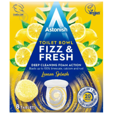 Таблетки для чищення унітазів Astonish Fizz & Fresh Lemon Splash, 8 шт 