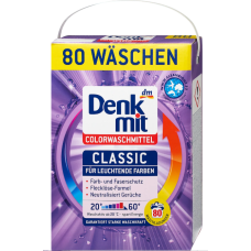 Порошок для кольорових речей Denkmit Colorwaschmittel 80 прань, 5,2 кг