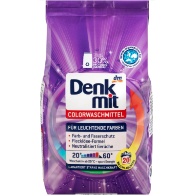 Порошок для кольорових речей Denkmit Colorwaschmittel 20 прань, 1,35 кг